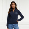 Navy Holland Cooper Womens Crest Zip Henley Jumper Model