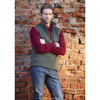 Green Herringbone Alan Paine Aylsham Mens Fleece Waistcoat Lifestyle