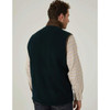 Dark Navy Alan Paine Aylsham Mens Fleece Waistcoat On Model Back
