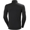 Black Helly Hansen Mens Lifa Merino Midweight 1/2 Zip Base Layer Rear