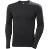 Black Helly Hansen Mens Lifa Merino Midweight Crew Base Layer