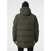 Utility Green Helly Hansen Mens Reine Puffy Jacket On Model Rear