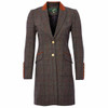 Mid Blue Check Holland Cooper Womens Kempton Coat