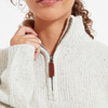 Schoffel Womens Aviemore Alpaca 1/4 Zip Model Detail