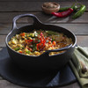 Le Creuset 24cm Cast Iron Balti Dish Satin Black