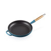  Le Creuset 28cm Cast Iron Frying Pan With Wooden Handle Deep Teal