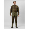 Olive Mix Check Seeland Mens Elton Shirt Model