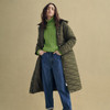 Olive Barbour Oakfield Quilt Jacket Model