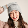 Light Grey Joules Womens Eloise Beanie Hat Model