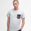 Light Grey Marl Barbour Goole Pocket Tee Front