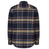 Navy Hoggs Of Fife Mens Coll Cotton Twill Check Shirt Rear