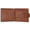 Hazelnut Hoggs Of Fife Monarch Leather Coin Wallet Open