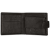 Black Hoggs Of Fife Monarch Leather Coin Wallet Open