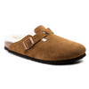 MInk Birkenstock Boston Fur Suede Leather Clog