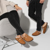 Mink Birkenstock Boston Fur Suede Leather Clog