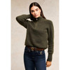 Forest Green Holland Cooper Womens Tori Quarter Zip Knitted Jumper On Model