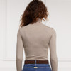 Oatmeal Holland Cooper Womens Essential Roll Neck Top Model Rear