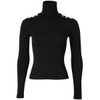 Black Holland Cooper Womens Essential Roll Neck Top