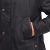 Rustic Brown Barbour Mens Halton Wax Jacket Pocket Detail