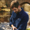 Mid Blue Barbour Mens Swindale Overshirt Lifestyle