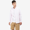 Pink Barbour Mens Striped Oxtown Tailored Shirt On Model