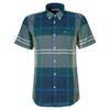 Kielder Blue Tartan Barbour Mens Douglas Short Sleeve Tailored Shirt