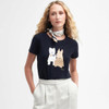 Navy Barbour Womens Highlands T-Shirt On Model