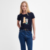 Navy Barbour Womens Rowen T-Shirt On Model