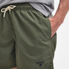 Olive Barbour Mens Staple Logo Swim Shorts On Model