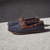 Navy/Burgundy Chatham Womens Cromer Moccasins Lifestyle 1
