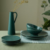 Denby Porcelain Carve Green 12 Piece Tableware Set Lifestyle