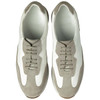 White Calf/Grey Suede Loake Mens Linford Trainers Top
