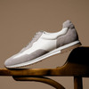 White Calf/Grey Suede Loake Mens Linford Trainers Lifestyle