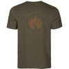 Pine Green Melange Seeland Mens Saker T-Shirt Back