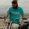 Teal Triumph Fork Seal Tee Lifestyle