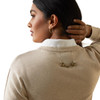 Oatmeal Ariat Womens Peninsula Sweater Back Detail