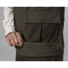 Pine Green Seeland Mens Arden Shooting Waistcoat Pocket Detail