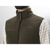 Pine Green Melange Seeland Mens Woodcock Earl Fleece Waistcoat On Model Detail