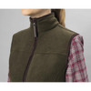 Pine Green Melange Seeland Womens Woodcock Ivy Fleece Waistcoat On Model