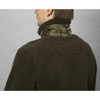 Grizzly Brown Seeland Mens Zephyr Camo Fleece Jacket On Model Back Detail
