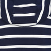 Marine Lazy Jacks Womens LJ101S Striped Hooded Zip Thru Sweatshirt Back Detail