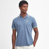 Dark Chambray Barbour Mens Newbridge Polo On Model