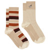 Orange/Neutral Joules Womens Everyday Socks 2 Pack