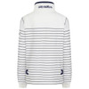 White Lazy Jacks Womens LJ14 Striped Button Neck Sweatshirt Back