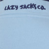 Sky Lazy Jacks Womens LJ14 Striped Button Neck Sweatshirt Back Neck