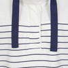 White Lazy Jacks Womens LJ14 Striped Button Neck Sweatshirt Detail