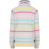Winter Brights Lazy Jacks Womens LJ6 Striped Button Neck Sweatshirt Back