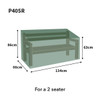 2 Seat Bosmere Protector Bench Seat Cover Size Guide