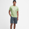 Vintage Green Barbour Mens Brairton Graphic T-Shirt On Model