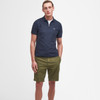 Navy Barbour Mens Wadworth Polo Shirt On Model